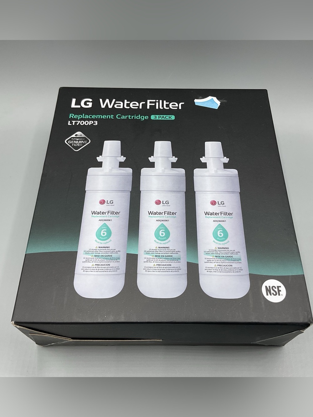 LG LT700P3 Refrigerator Water Filter 3 Pack Genuine New Sealed